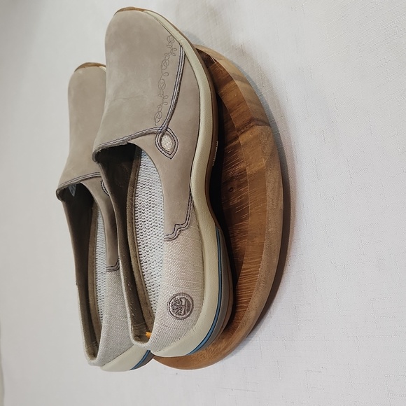 Womens Timberland suede  cement colored slip on loafers with smart wool … - Picture 3 of 10
